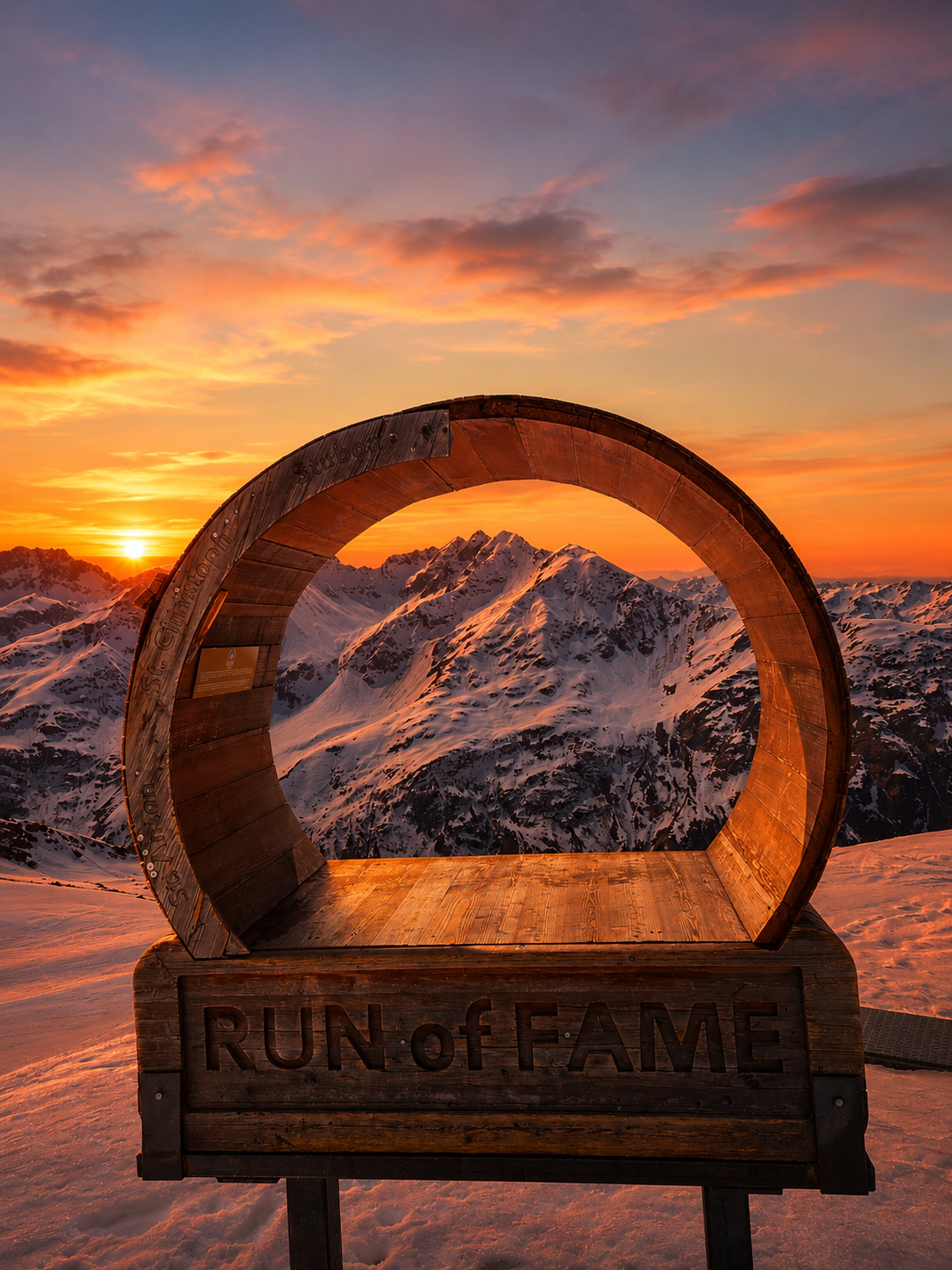 Sonnenuntergang am Rendl in St. Anton am Arlberg